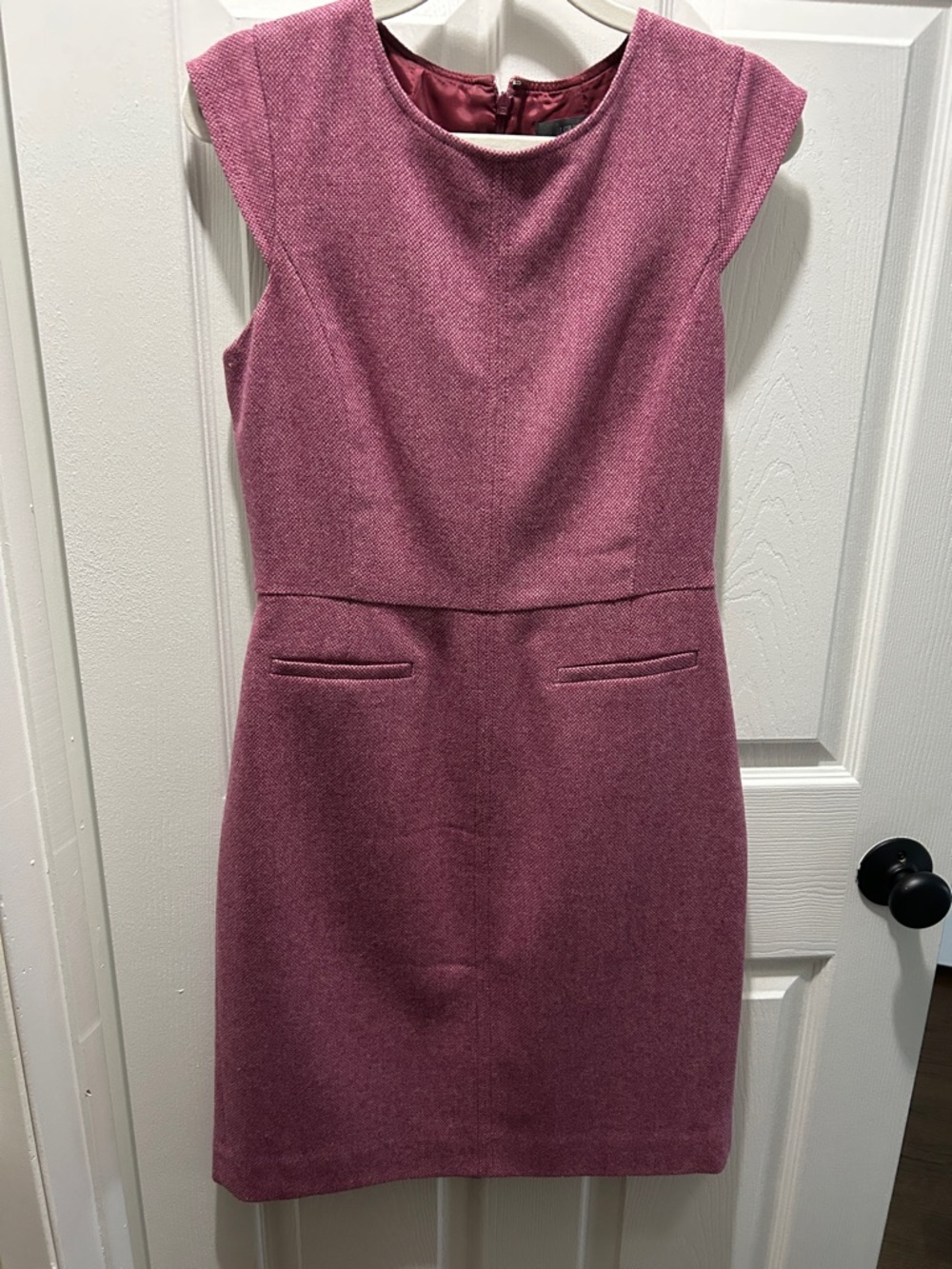 J Crew Cap Sleeve/ Sleeveless Sheath Dress in Dusty Rose